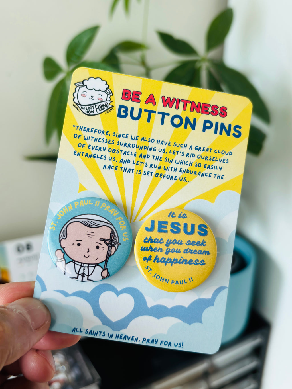 St John Paul II  Button Pins, 1 set (2 pcs)