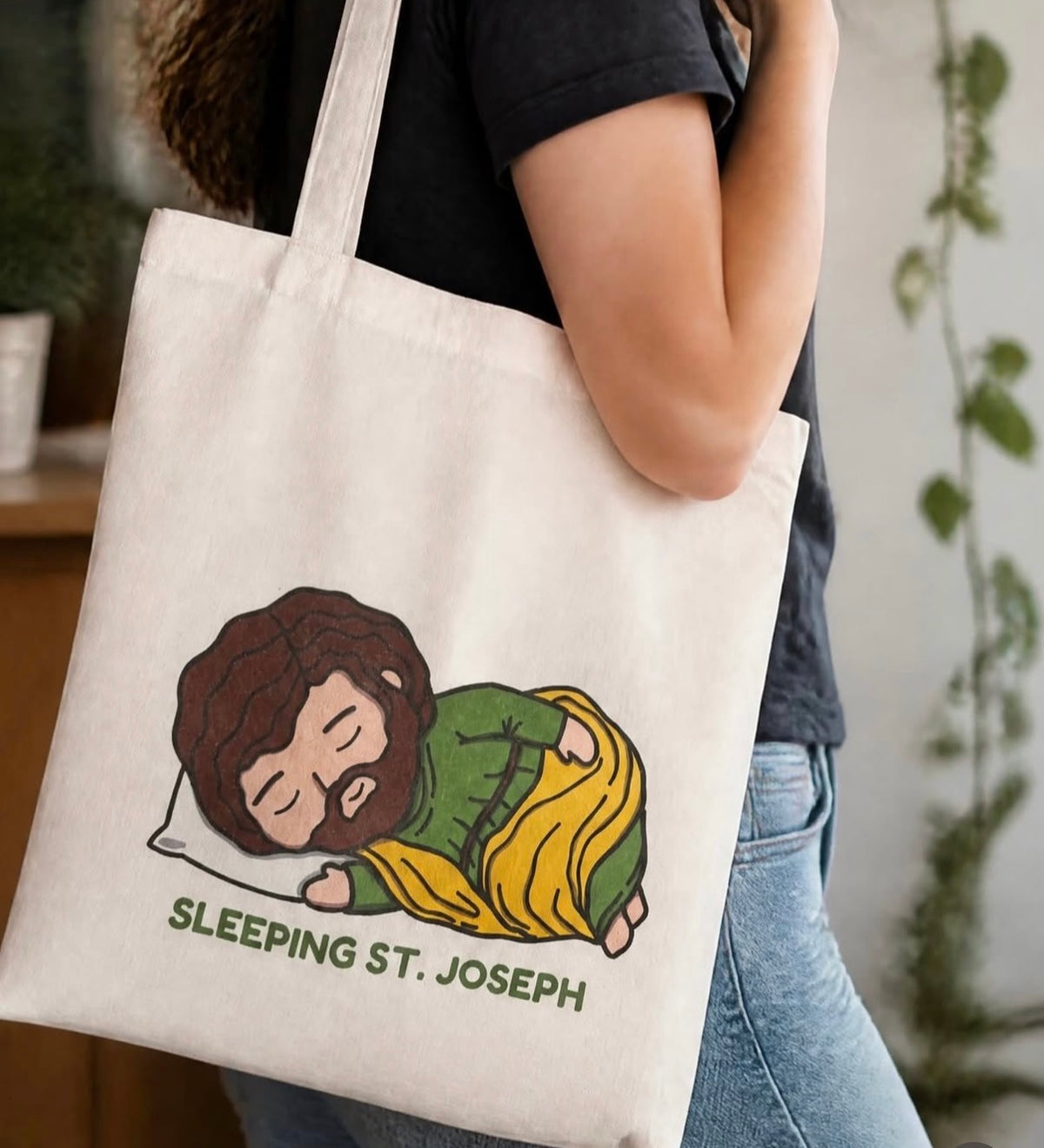 Sleeping St. Joseph Tote bag