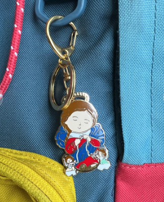 Mary Undoer of Knots keychain