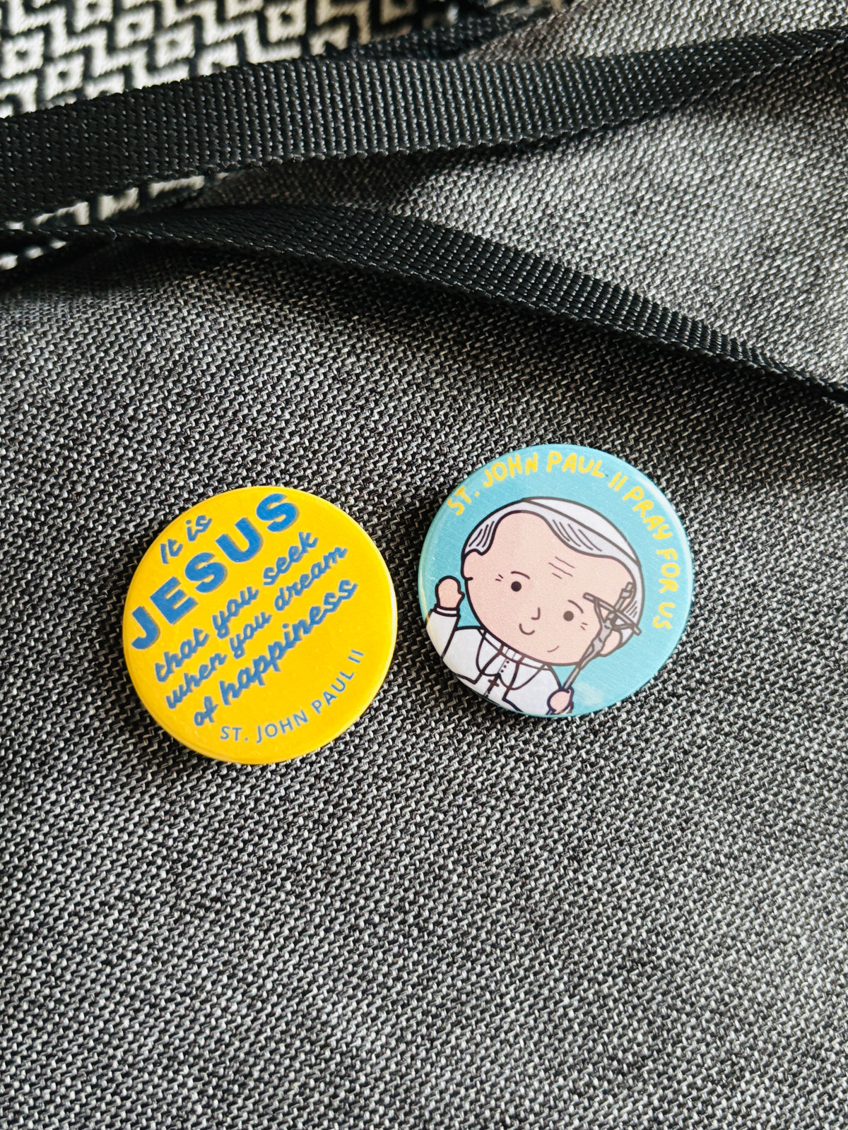 St John Paul II  Button Pins, 1 set (2 pcs)