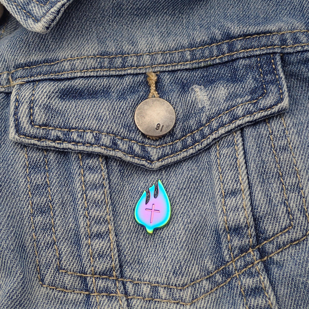 Holy Spirit Enamel Pin