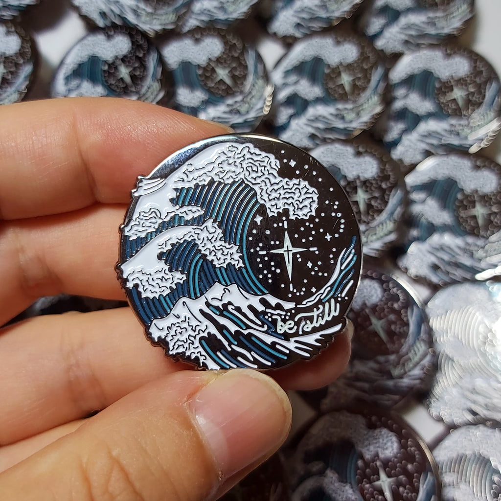Be Still enamel pin *glow in the dark*