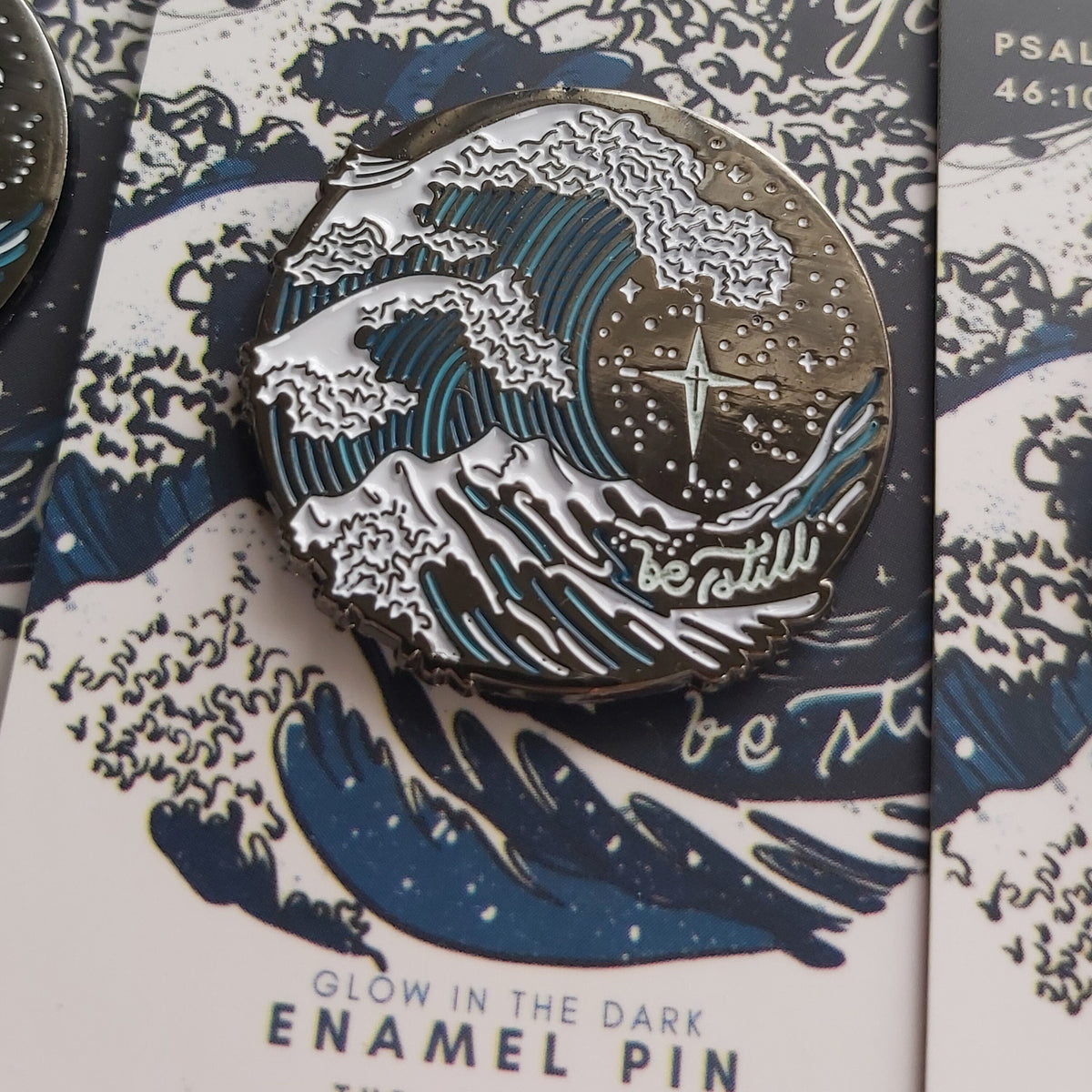 Be Still enamel pin *glow in the dark*