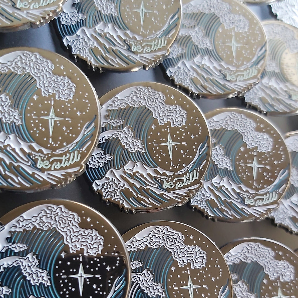 Be Still enamel pin *glow in the dark*