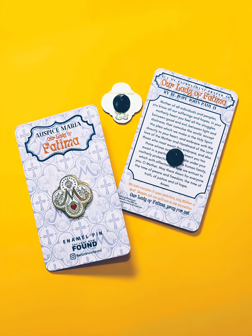 Auspice Maria Our Lady Of Fatima Pin