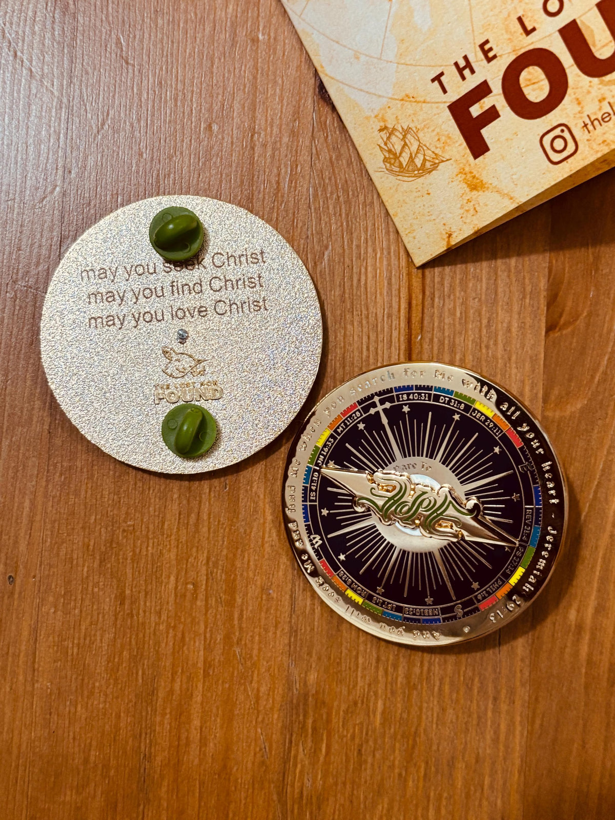 We Dare to Hope spinning compass pin