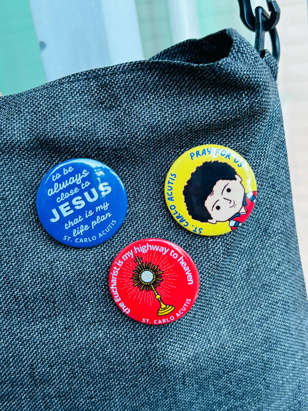 St. Carlo Acutis Button Pins, 1 set (2 pcs)