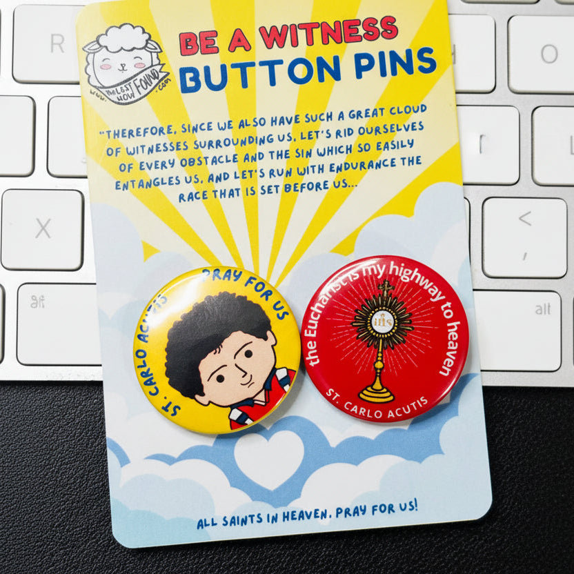 St. Carlo Acutis Button Pins, 1 set (2 pcs)