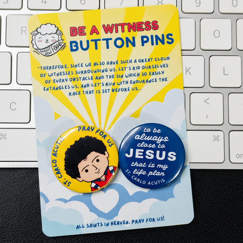 St. Carlo Acutis Button Pins, 1 set (2 pcs)