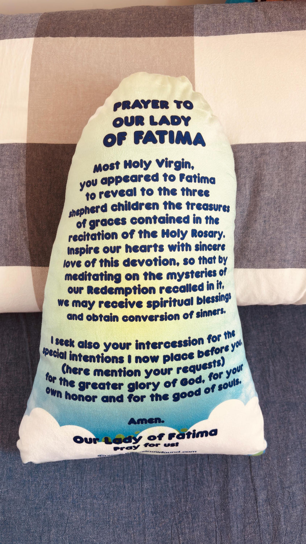 Our Lady of Fatima Pillow