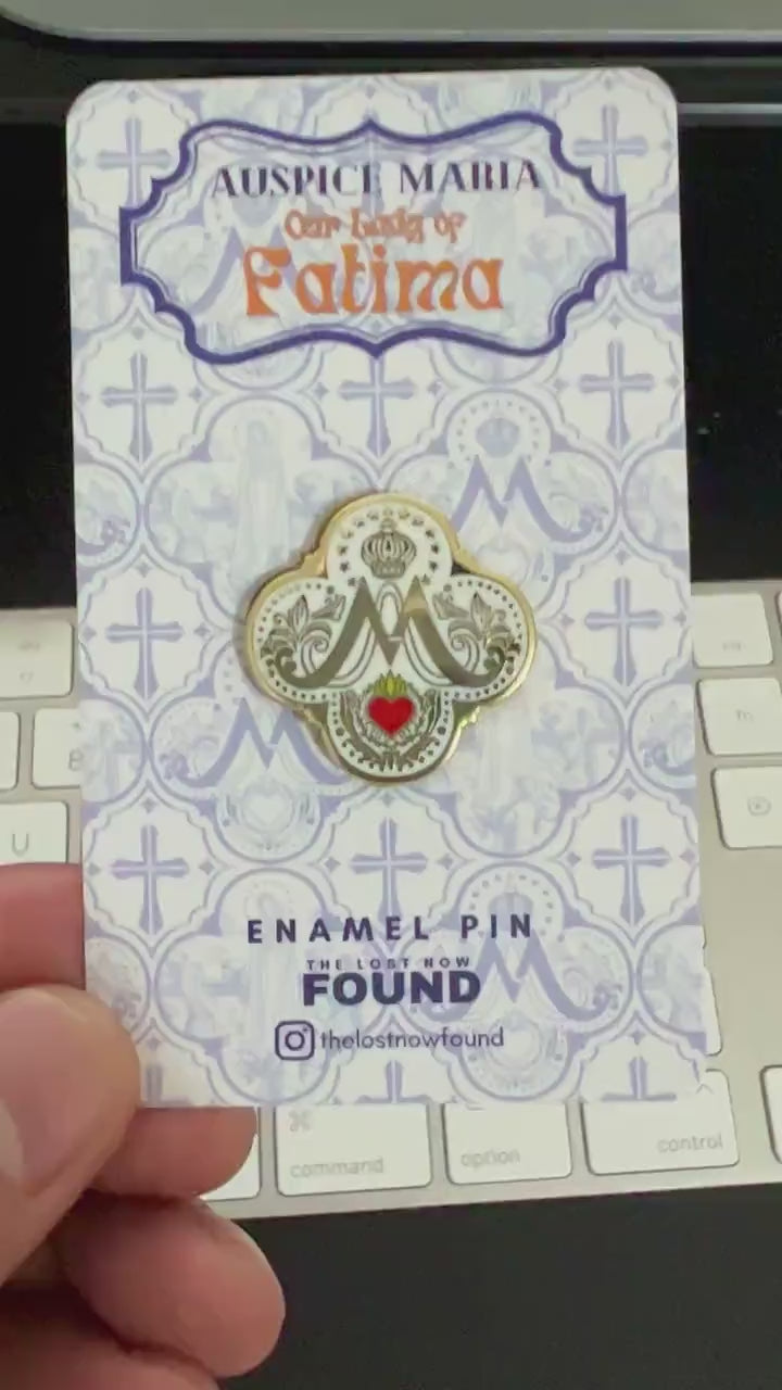 Auspice Maria Our Lady Of Fatima Pin