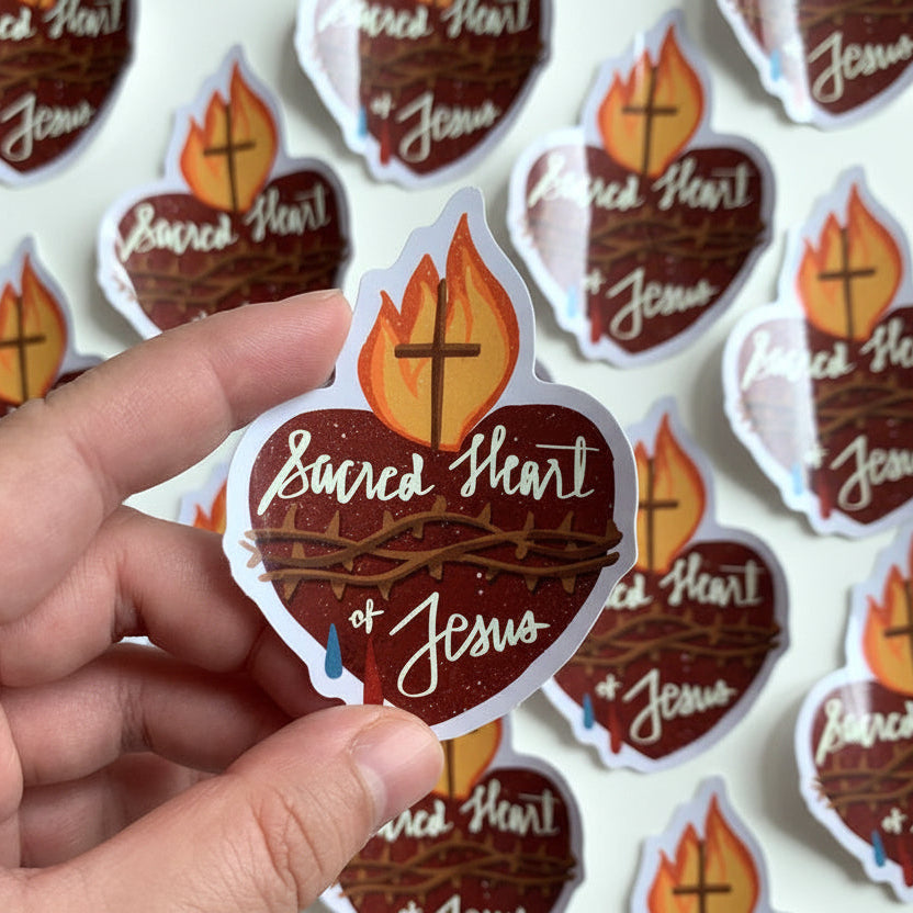 Sacred Heart of Jesus vinyl sticker
