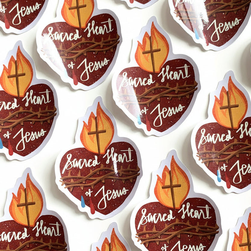 Sacred Heart of Jesus vinyl sticker